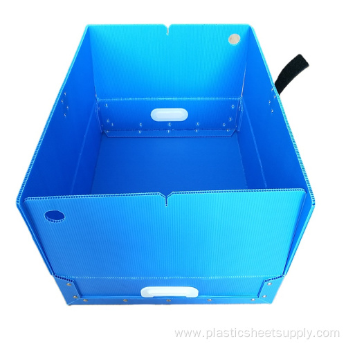 Custom folding PP corrugated plastic storage boxes